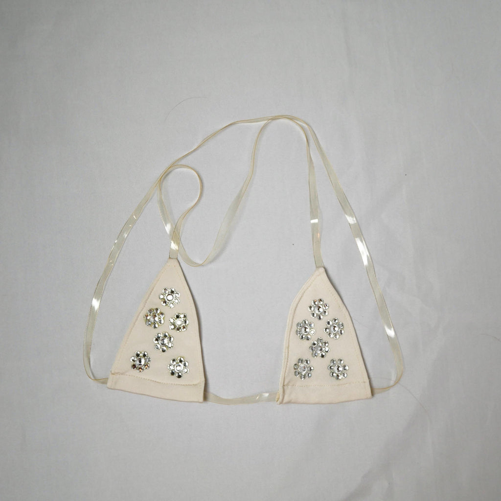 Triangle Bedazzled Invisible Strap Top