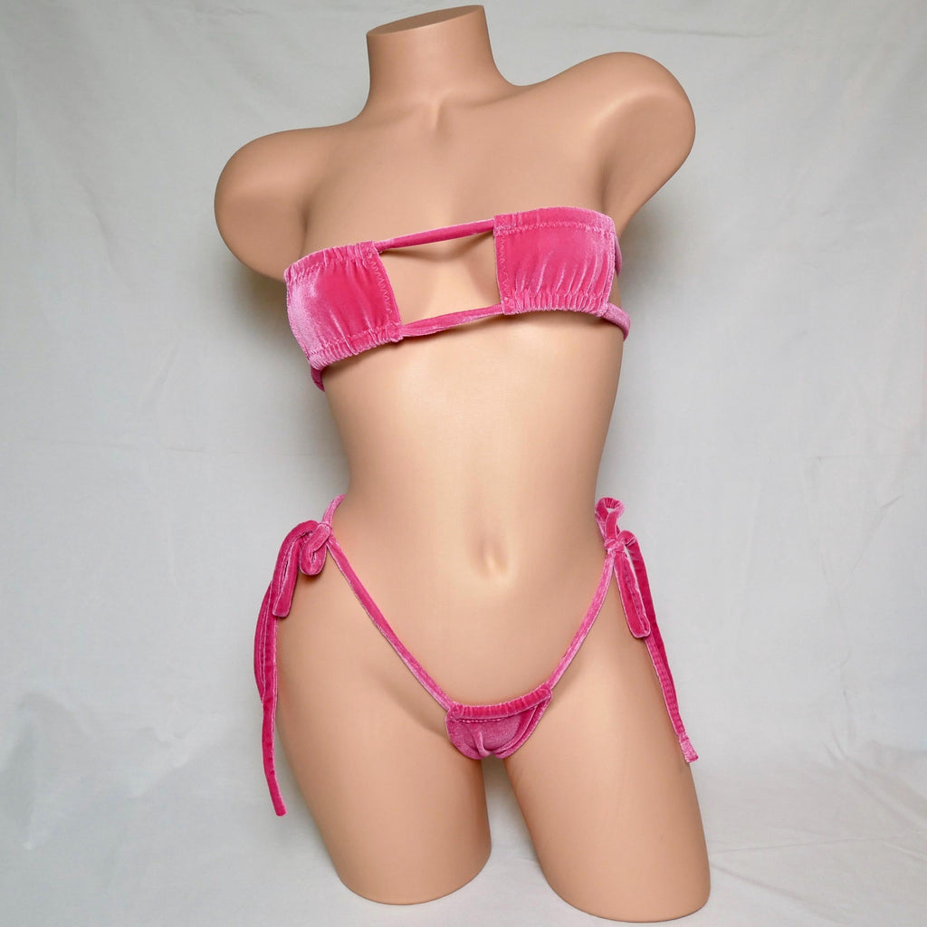 Hot Pink Square Top Bikini