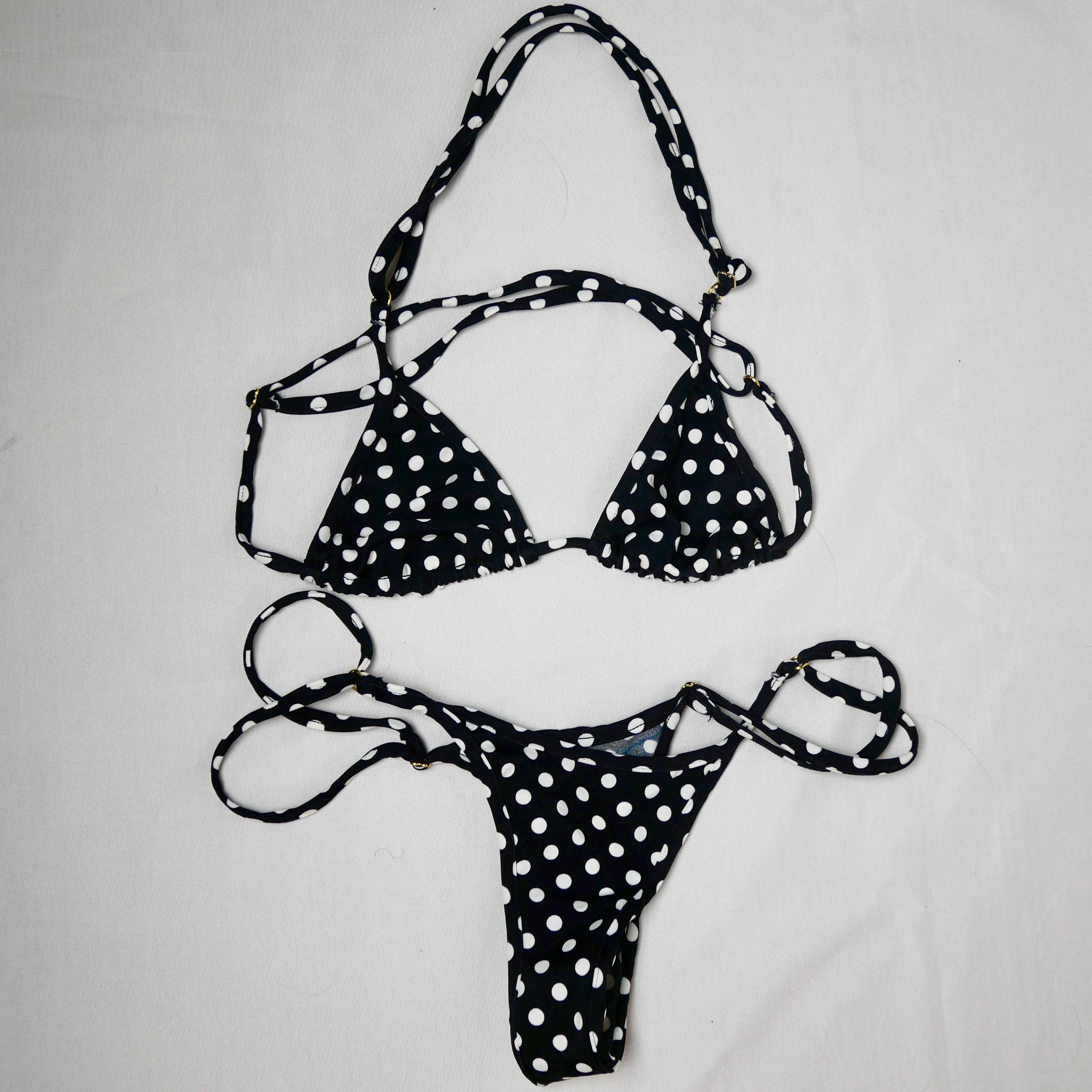 Polka dot Triangle Adjustable Bikini