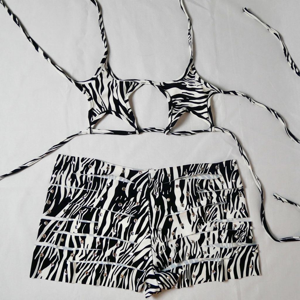 Star Top Slit Short Stripper/Bottlegirl Outfit