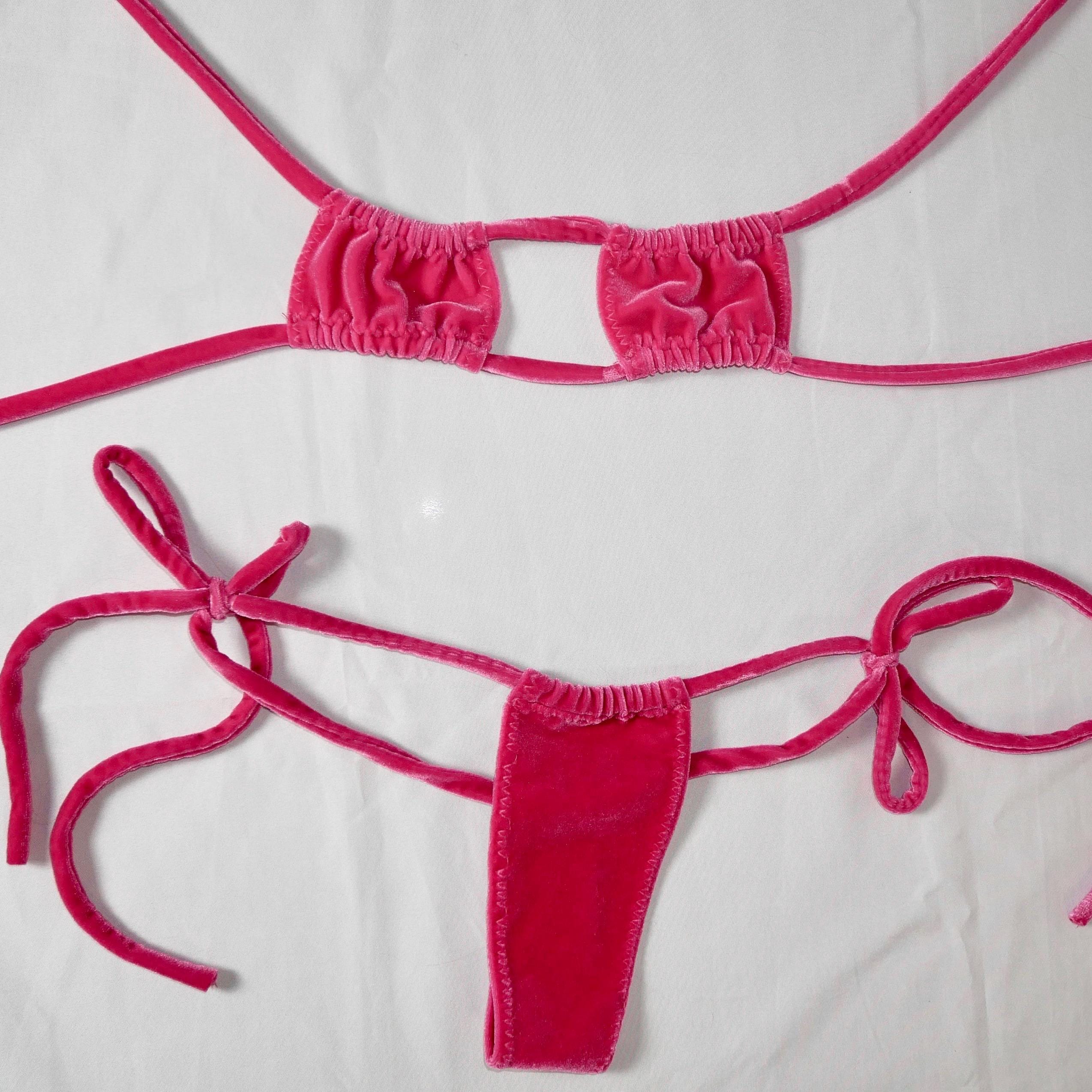 Hot Pink Square Top Bikini
