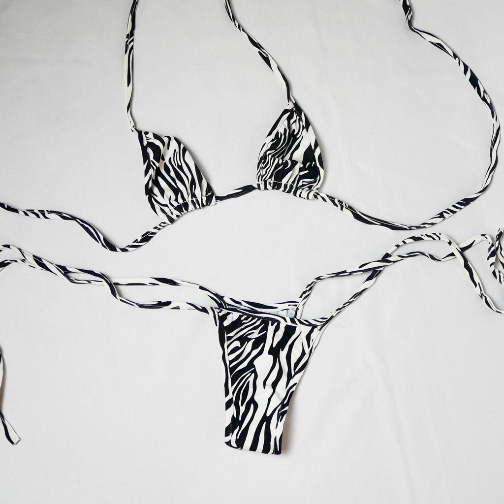 Zebra Print Triangle Bikini