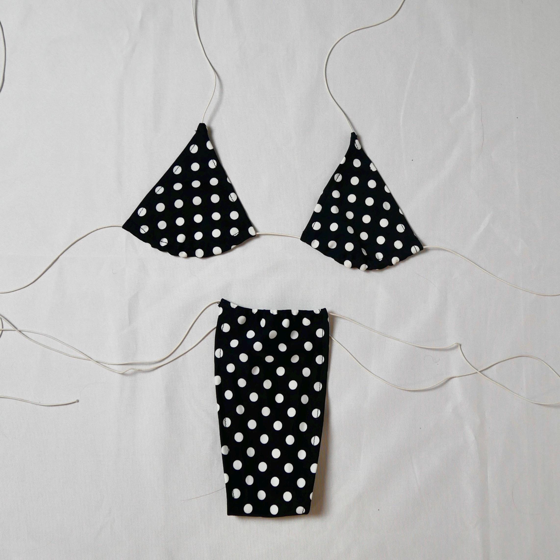 Polka dot Triangle Floss Bikini