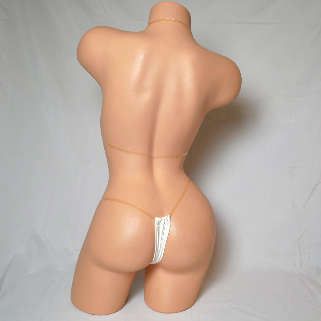 Bedazzled Money Sign Invisible Strap Triangle Bikini