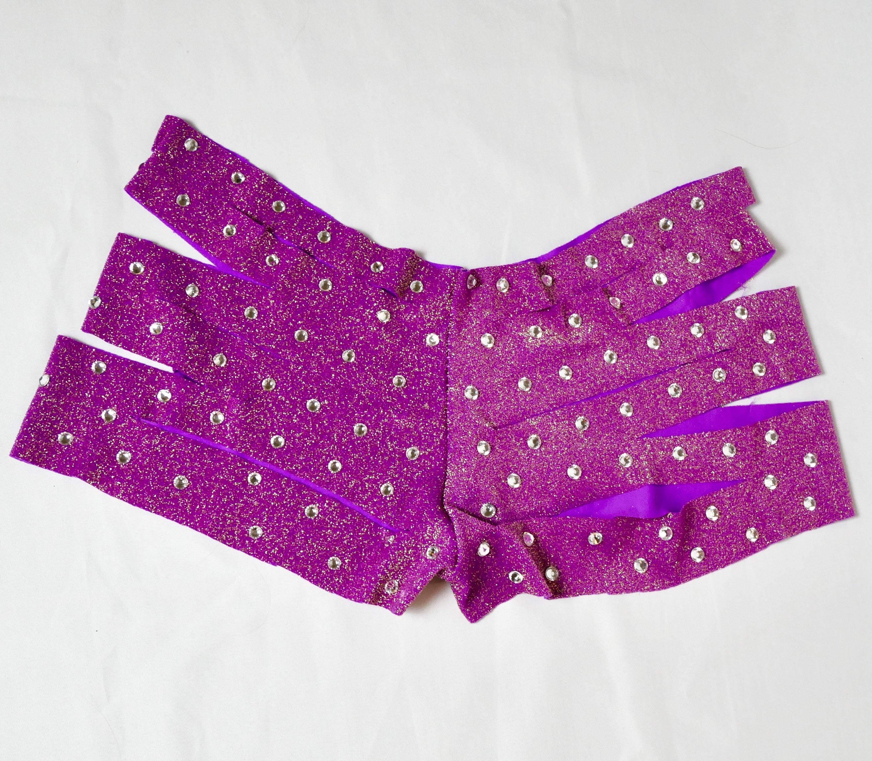 Purple Star Top and Slit Shorts Stripper/Bottlegirl Outfit