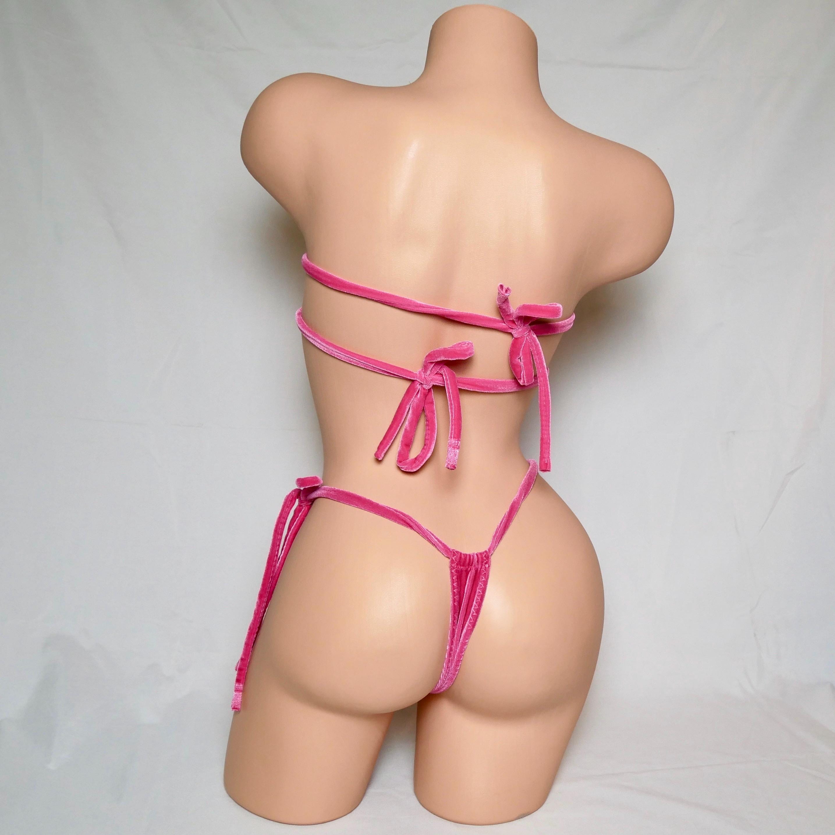 Hot Pink Square Top Bikini