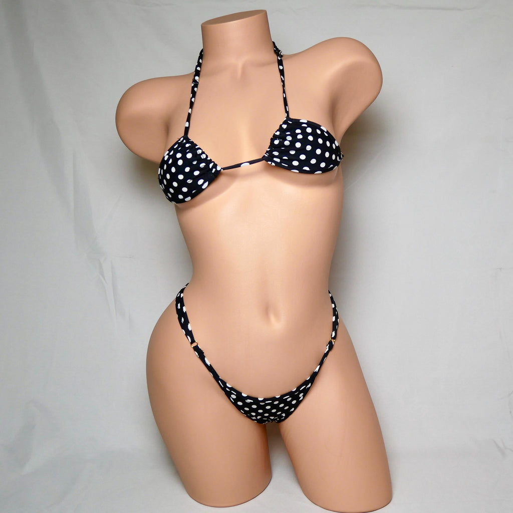 Polka dot Triangle Adjustable Bikini